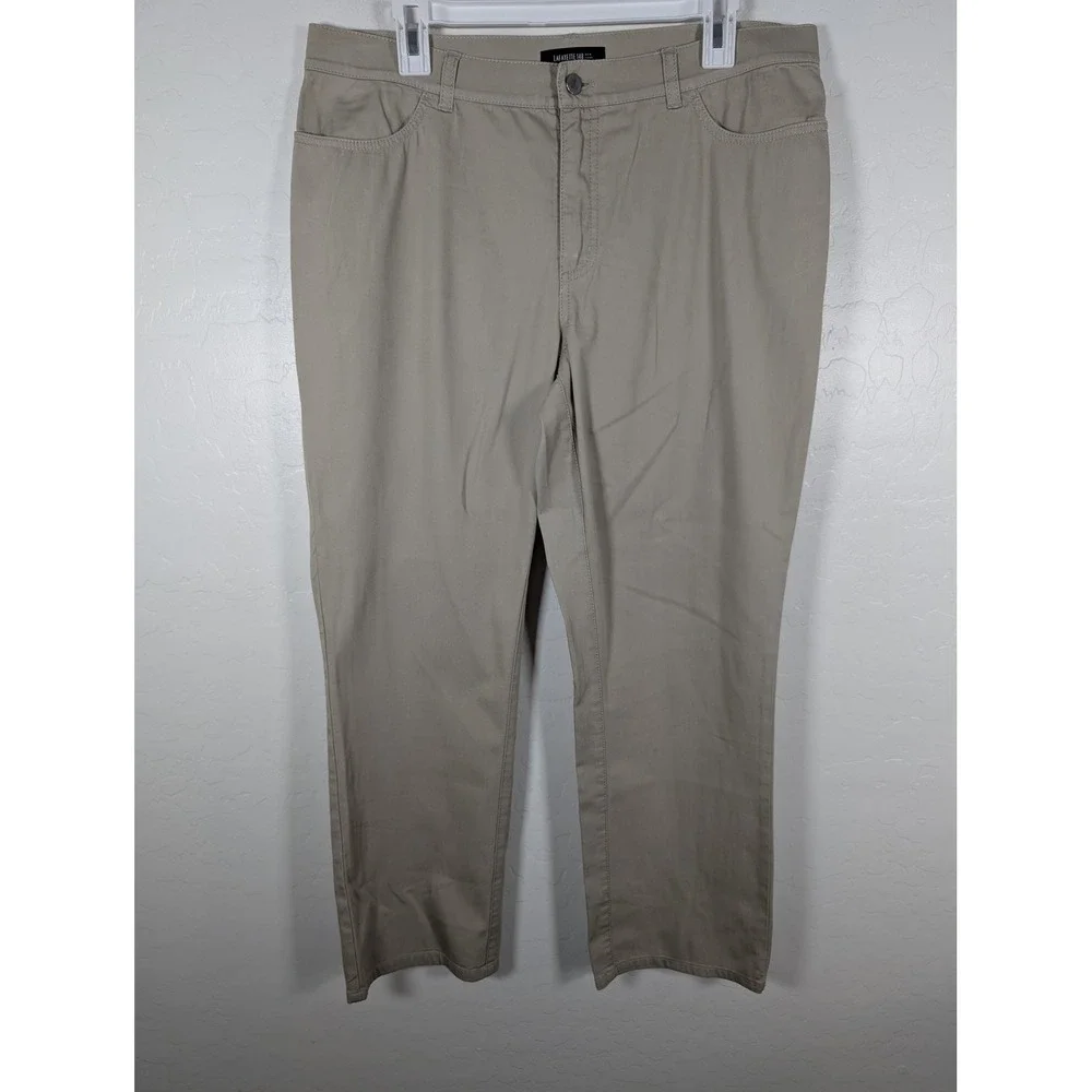 Lafayette 148 Pants Womens 12‎ Stretch Casual Straight Leg Lightweight Workwear